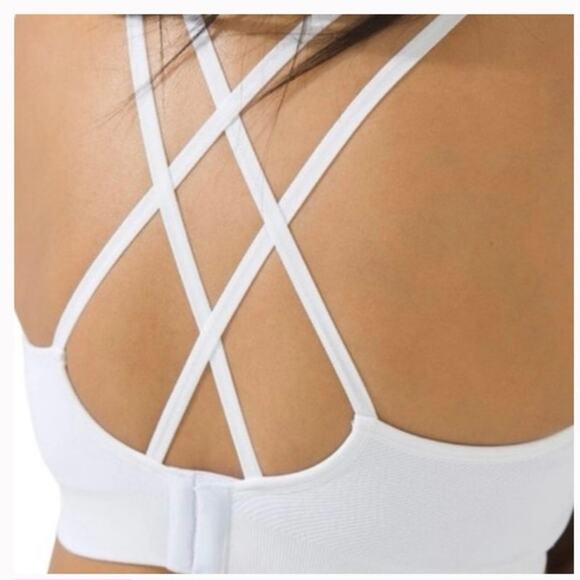 Soma White Sport Seamless Strappy Back Active Comfort Bra XL - Picture 1 of 6